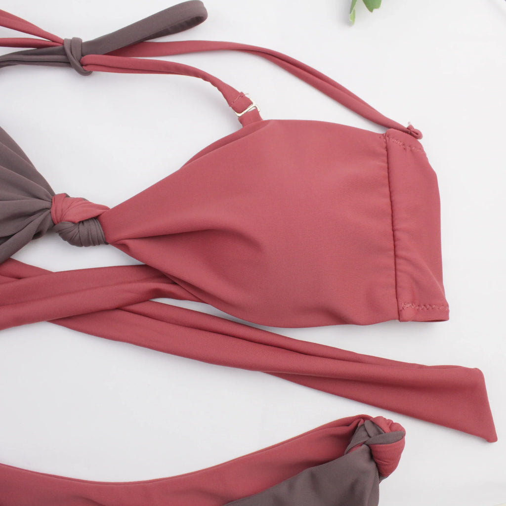 Geelal two piece two color swimsuit