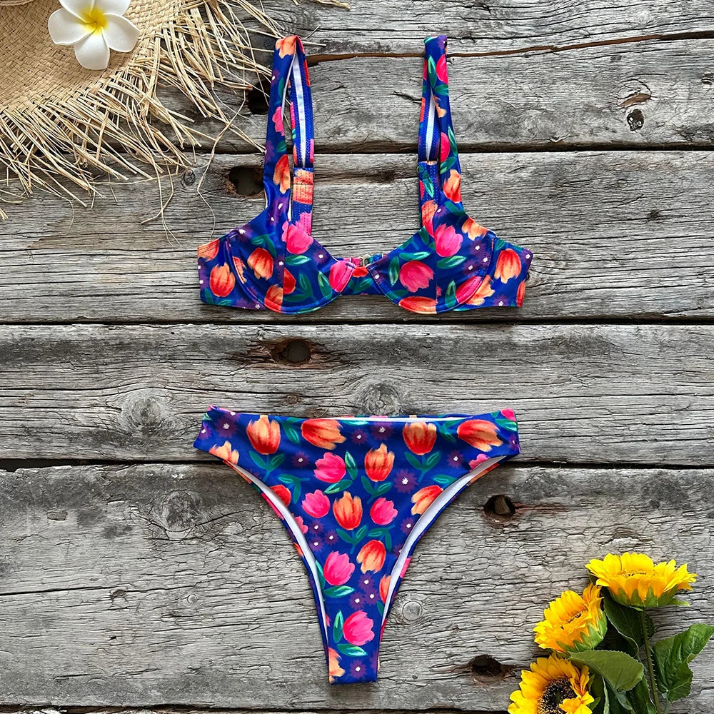 Floral Funky two piece swimsuit