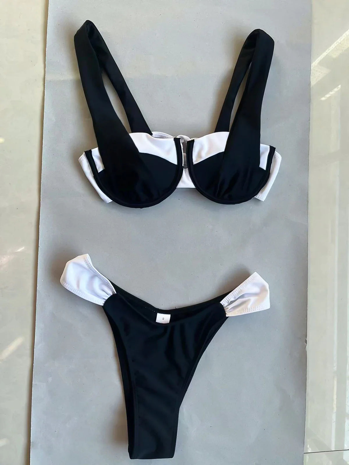 two piece stylish swimsuit