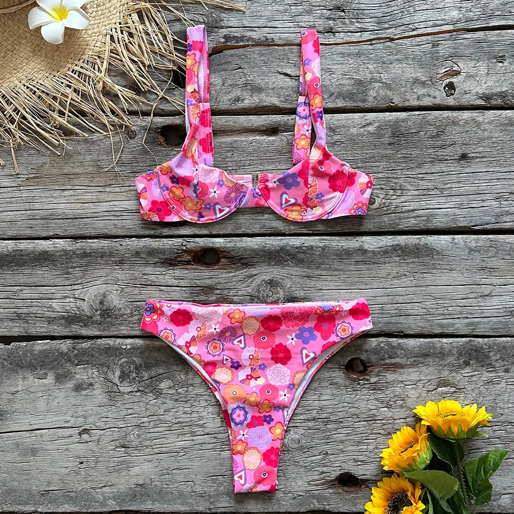 Floral Funky two piece swimsuit